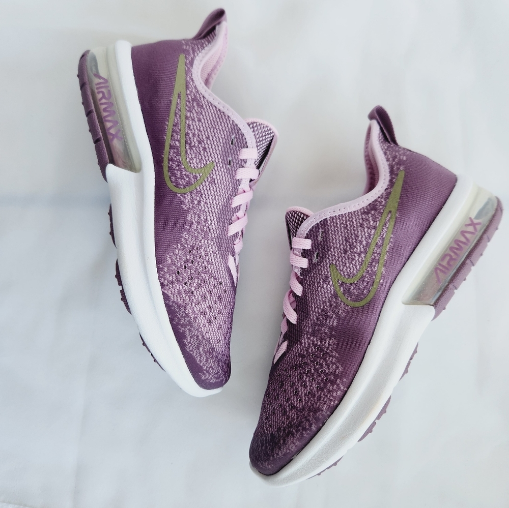 5Y | 6.5 WOMEN'S NIKE AIR MAX SEQUENT 4 AQ2245-501 RUNNING SNEAKERS PURPLE WHITE